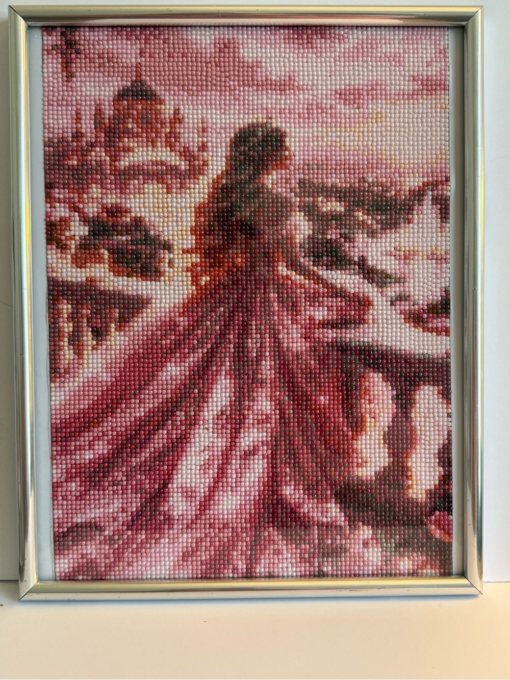Pink Princess Diamond Mosaic Wall Art - Elegant Pink Home Painting